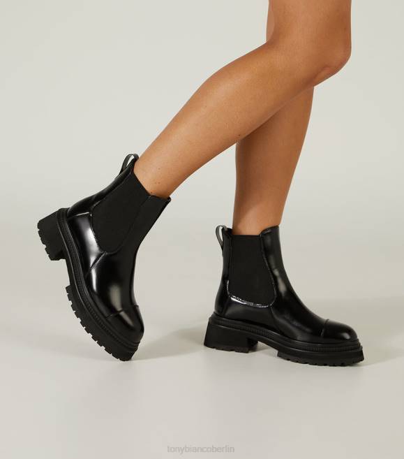 Stiefeletten| de Tony Bianco Frauen Hurricane-Stiefeletten Schwarz hochglänzend 4624514